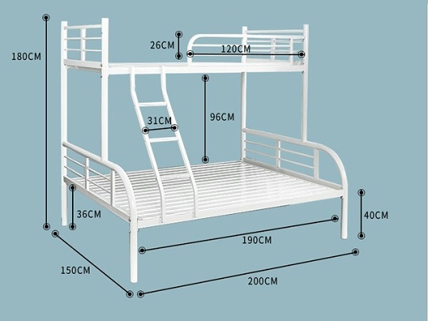 上下铺双层子母床钢制铁架床